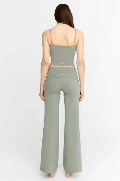 TALA Coffee Dates|Yoga / Pilates*DayFlex Multiway Fold Waist Wide Leg Yoga Pant - Vintage Khaki