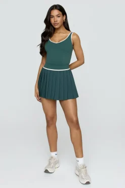 TALA Coffee Dates|Tennis / Padel*DayFlex Pleated Tennis Skort - Hunter And Buttermilk