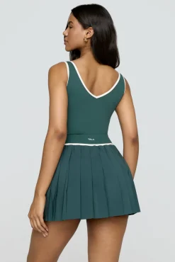 TALA Coffee Dates|Tennis / Padel*DayFlex Pleated Tennis Skort - Hunter And Buttermilk