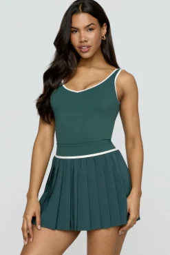 TALA Coffee Dates|Tennis / Padel*DayFlex Pleated Tennis Skort - Hunter And Buttermilk