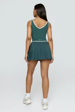 TALA Coffee Dates|Tennis / Padel*DayFlex Pleated Tennis Skort - Hunter And Buttermilk