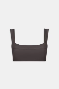 TALA Coffee Dates|Yoga / Pilates*DayFlex Ruched Bandeau Sports Bra - Cool Espresso
