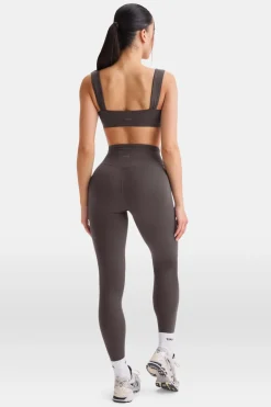 TALA Coffee Dates|Yoga / Pilates*DayFlex Ruched Bandeau Sports Bra - Cool Espresso