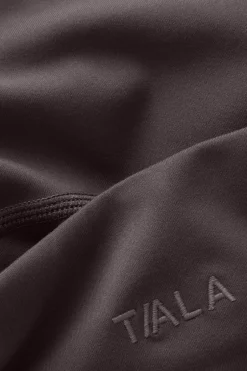 TALA Coffee Dates|Yoga / Pilates*DayFlex Ruched Bandeau Sports Bra - Cool Espresso