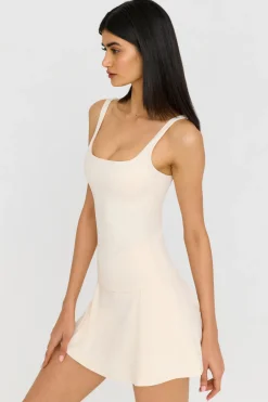 TALA Coffee Dates|Yoga / Pilates*DayFlex Square Neck Full Length Vest - Buttermilk