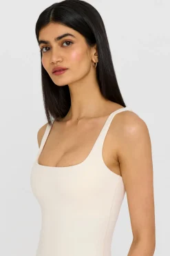 TALA Coffee Dates|Yoga / Pilates*DayFlex Square Neck Full Length Vest - Buttermilk