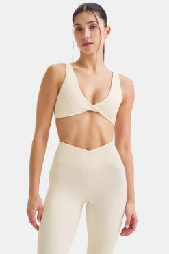 TALA Coffee Dates|Sports Bras*DayFlex Twist Front Sports Bra - Buttermilk