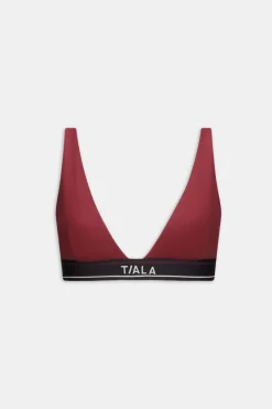 TALA Coffee Dates|Tennis / Padel*DayFlex V Neck Logo Band Sports Bra -