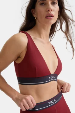 TALA Coffee Dates|Tennis / Padel*DayFlex V Neck Logo Band Sports Bra -