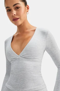 TALA Coffee Dates|Yoga / Pilates*DayFlex V Neck Top - Marl