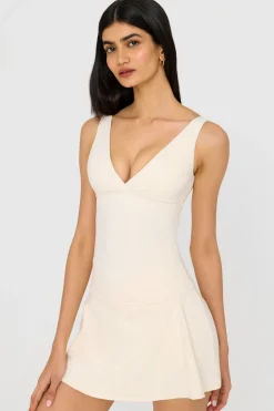 TALA Coffee Dates|Yoga / Pilates*DayFlex V Neck Vest - Buttermilk
