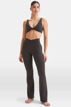 TALA Coffee Dates|Yoga / Pilates*DayFlex Wrap Flared Yoga Pant - Cool Espresso