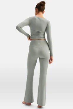 TALA Coffee Dates|Yoga / Pilates*DayFlex Wrap Flared Yoga Pant - Soft Sage