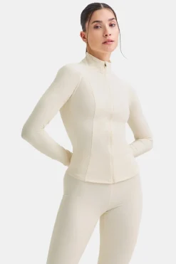 TALA Tops|Coffee Dates*DayFlex Zip Through Jacket - Buttermilk
