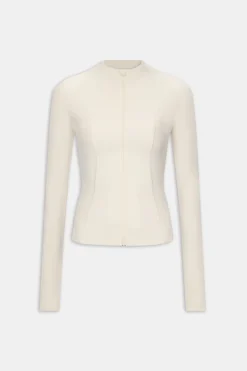 TALA Tops|Coffee Dates*DayFlex Zip Through Jacket - Buttermilk