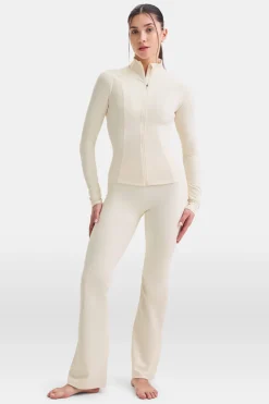 TALA Tops|Coffee Dates*DayFlex Zip Through Jacket - Buttermilk