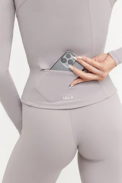 TALA Tops|Coffee Dates*DayFlex Zip Through Jacket - Taupe