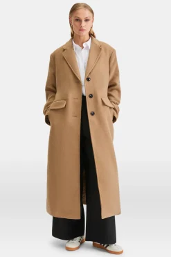 TALA Coats / Jackets*Everyday Single-Breasted Multiway Structured Overcoat - Camel