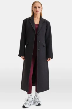 TALA Coats / Jackets*Everyday Single-Breasted Multiway Structured Overcoat - Charcoal