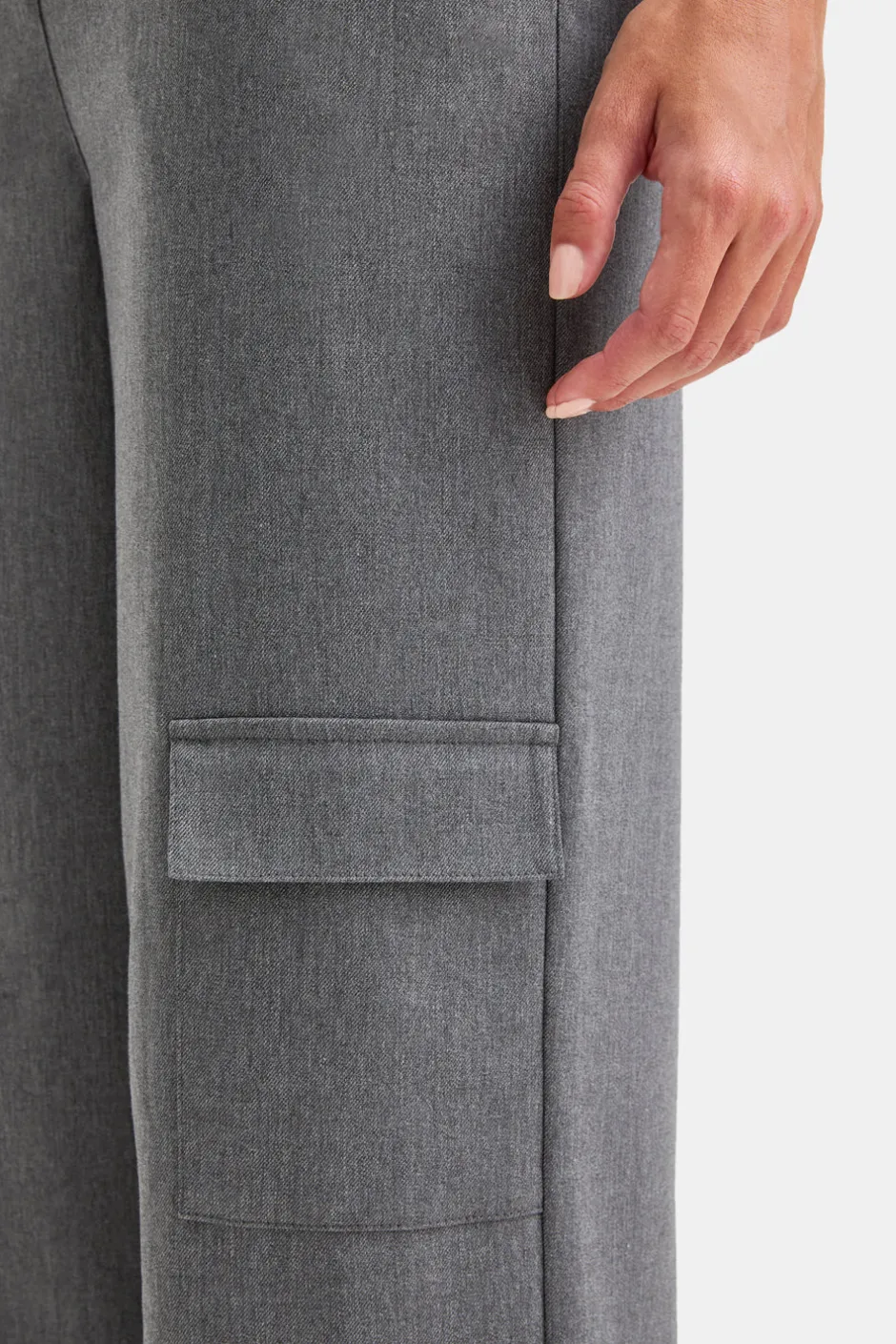 TALA Trousers*Everyday Tailoring Adjustable Multiway Cargo Trousers - Charcoal Marl