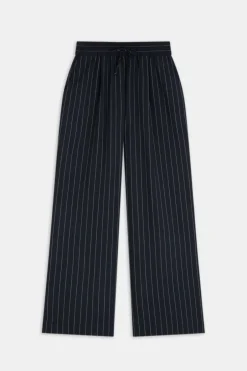 TALA Trousers*Everyday Tailoring Drawstring Trousers - Navy Stripe