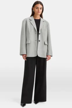 TALA Coats / Jackets*Everyday Tailoring Oversized Blazer - Iron Marl