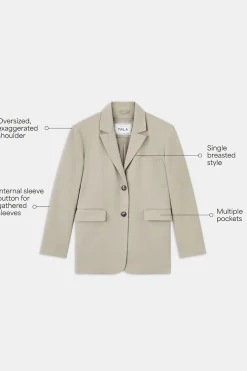 TALA Coats / Jackets*Everyday Tailoring Oversized Blazer - Pistachio