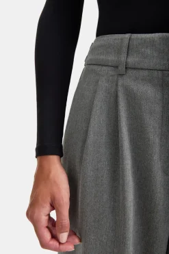 TALA Trousers*Everyday Tailoring Wide Leg Trousers - Charcoal Marl