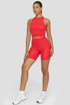 TALA Shorts*FormTech High Waisted Side Pocket Running Shorts - Chilli