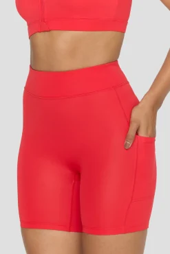 TALA Shorts*FormTech High Waisted Side Pocket Running Shorts - Chilli