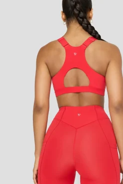 TALA Shorts*FormTech High Waisted Side Pocket Running Shorts - Chilli