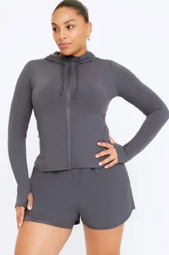 TALA Tops|Jackets*FormTech Hooded Zip Through Running Jacket- Graphite