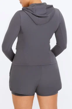 TALA Tops|Jackets*FormTech Hooded Zip Through Running Jacket- Graphite