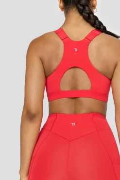TALA Sports Bras*FormTech Zip Front Open Back Sports Bra - Chilli