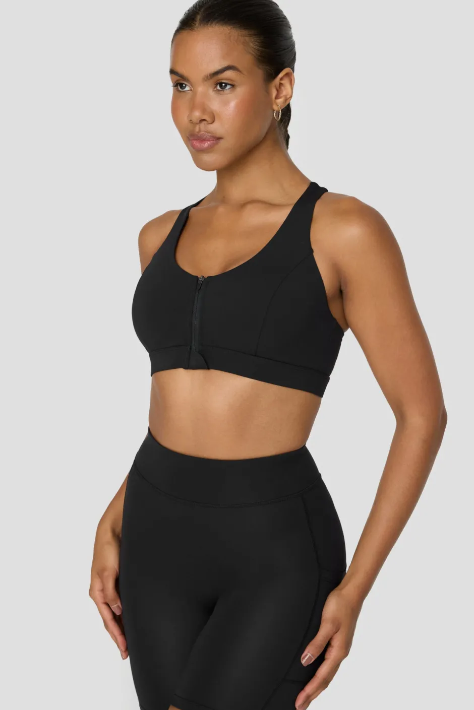 TALA Sports Bras*FormTech Zip Front Open Back Sports Bra -