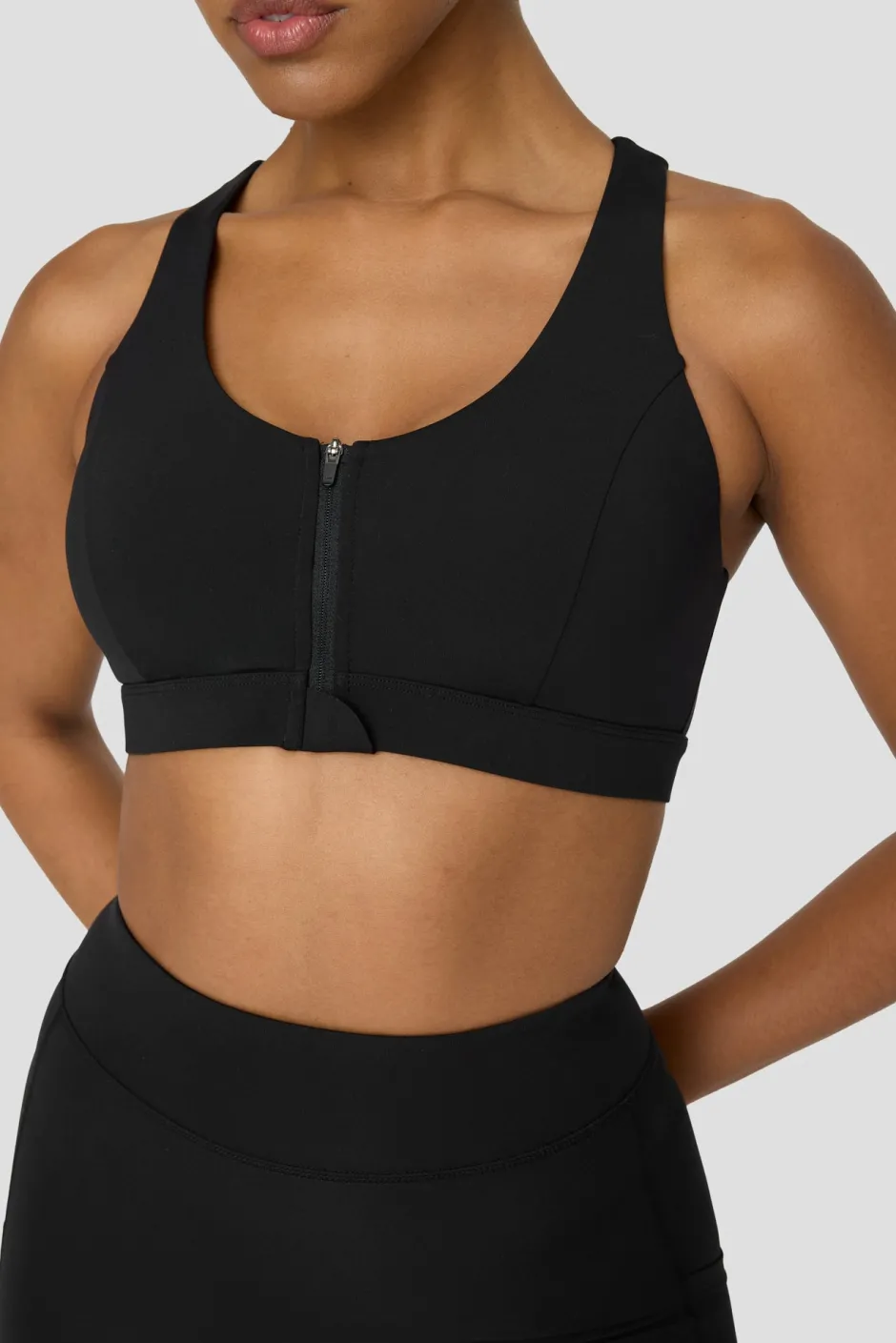 TALA Sports Bras*FormTech Zip Front Open Back Sports Bra -