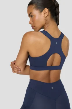 TALA Sports Bras*FormTech Zip Front Open Back Sports Bra - Navy