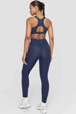 TALA Sports Bras*FormTech Zip Front Open Back Sports Bra - Navy