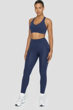 TALA Sports Bras*FormTech Zip Front Open Back Sports Bra - Navy