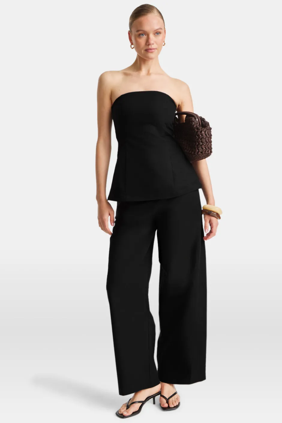 TALA Tops|Luxe Linens*Heavyweight Linen Longline Strapless Top -