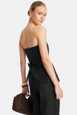 TALA Tops|Luxe Linens*Heavyweight Linen Longline Strapless Top -