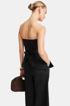TALA Tops|Luxe Linens*Heavyweight Linen Longline Strapless Top -