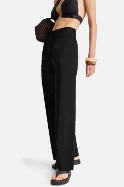 TALA Trousers|Luxe Linens*Heavyweight Linen Tailored Wide Leg Trousers -