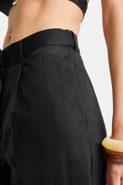 TALA Trousers|Luxe Linens*Heavyweight Linen Tailored Wide Leg Trousers -