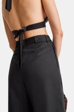 TALA Trousers|Luxe Linens*Heavyweight Linen Tailored Wide Leg Trousers -