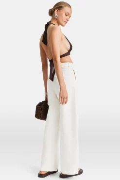 TALA Trousers|Luxe Linens*Heavyweight Linen Tailored Wide Leg Trousers -