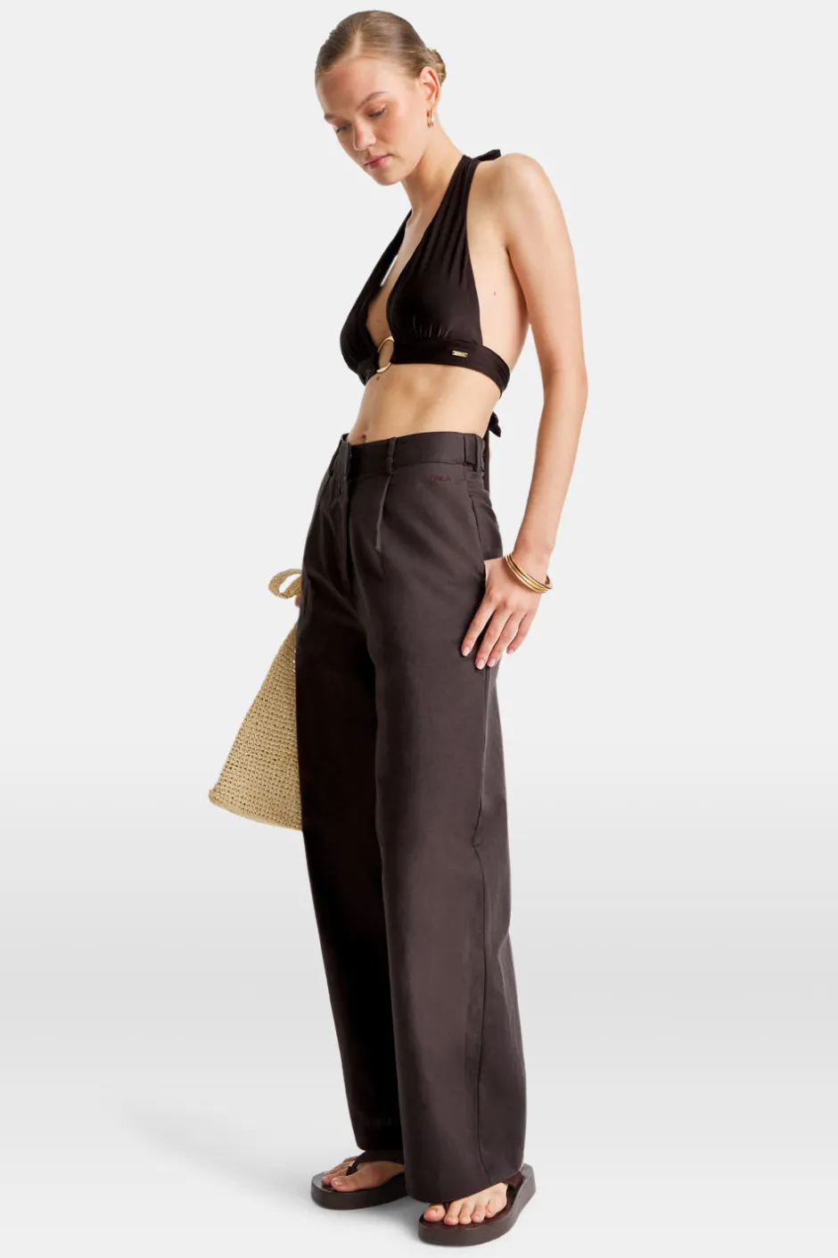 TALA Trousers|Luxe Linens*Heavyweight Linen Tailored Wide Leg Trousers -