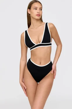 TALA Swimwear*Kos Contrast Trim High Waisted Cheeky Bikini Brief -