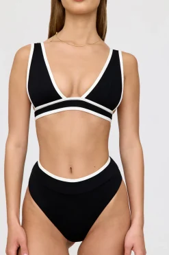 TALA Swimwear*Kos Contrast Trim High Waisted Cheeky Bikini Brief -