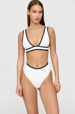 TALA The Bridal Edit|Swimwear*Kos Contrast Trim High Waisted Cheeky Bikini Brief -